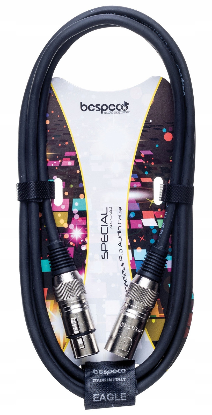 Bespeco DMX2000 – kabel cannon samec na cannon samice 5P, 20 m