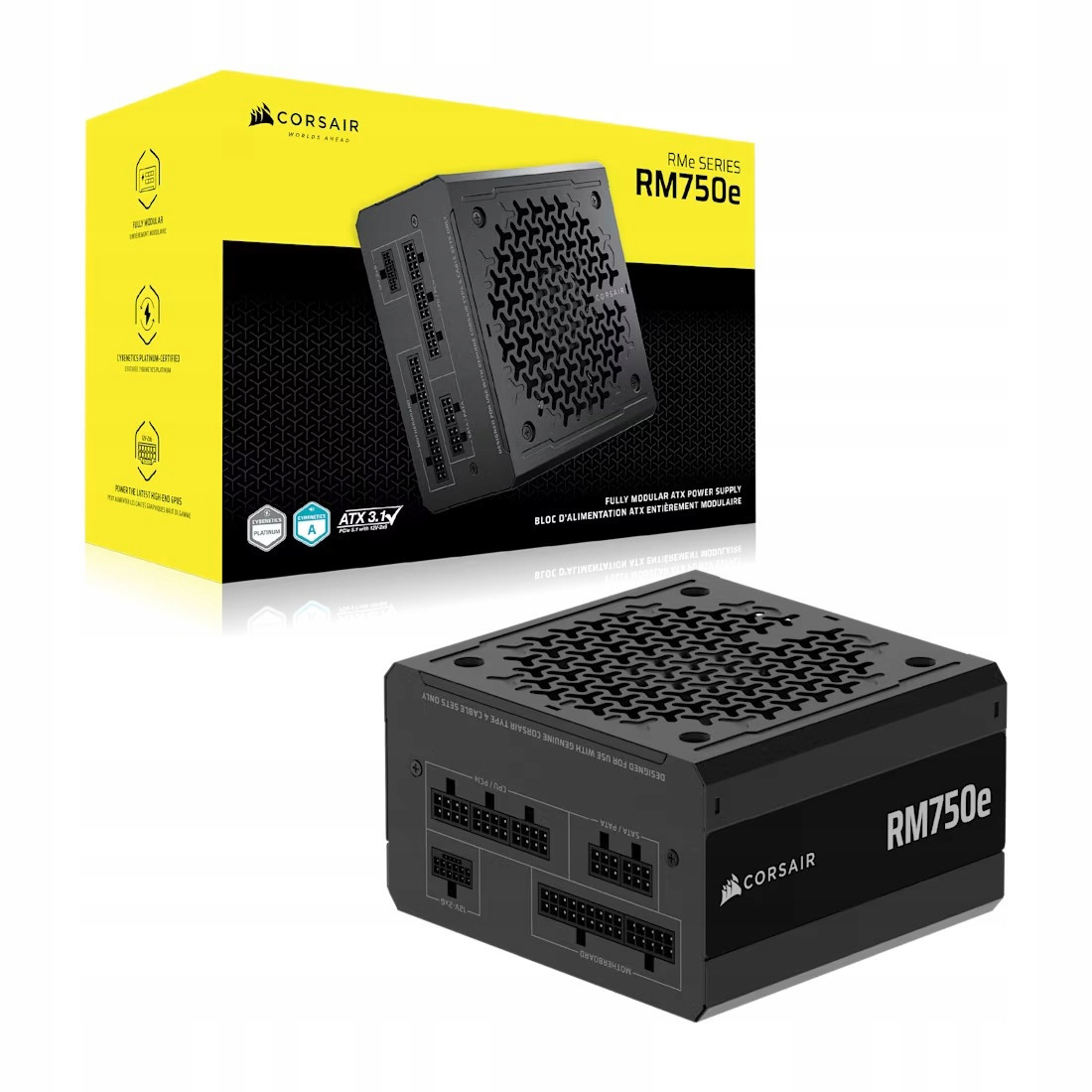 Napájecí zdroj RM750e PCIe 5.1 80+GOLD F.modular ATX3.1