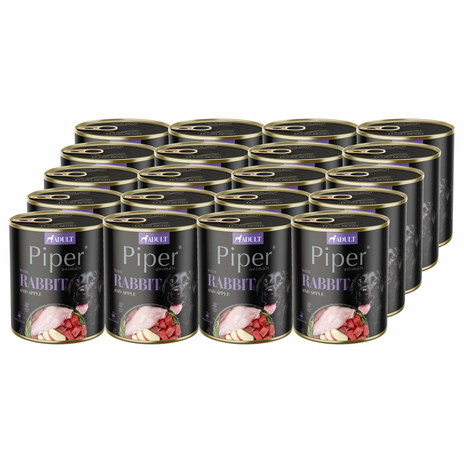 Piper vlhké krmivo pro psy s králíkem a jablkem 12x800 g Dolina Noteci