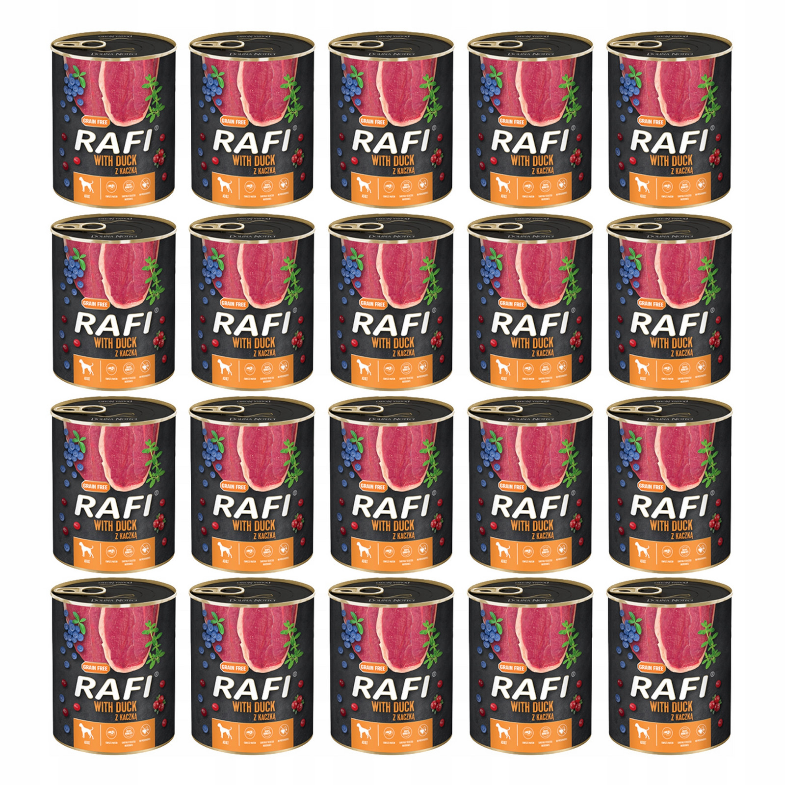 Dolina Noteci Krmivo mokré pro psa Rafi s kachnou bez obilovin 20x 800 g