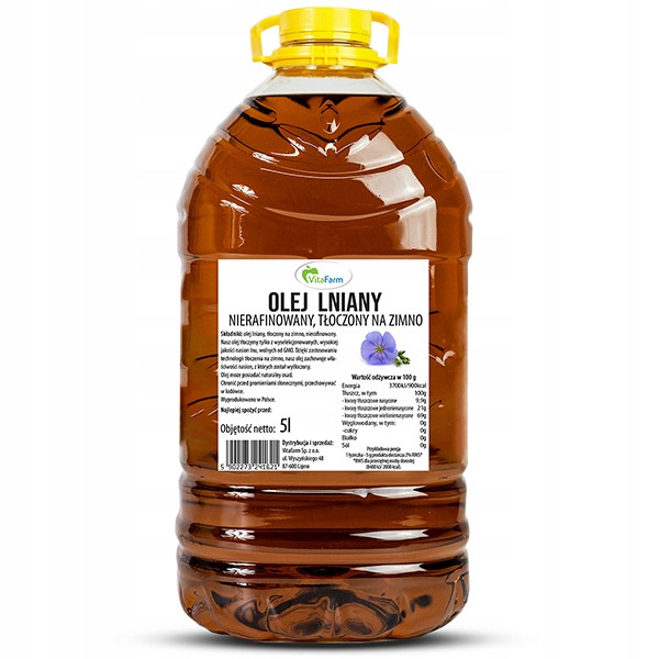 Lněný Olej Lisovaný Za Studena 5L
