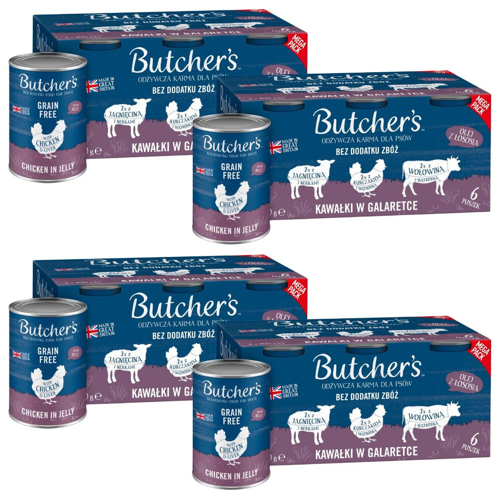 Butcher's Dog Original hovězí/kuř/jehněčí konzerva 6x400g