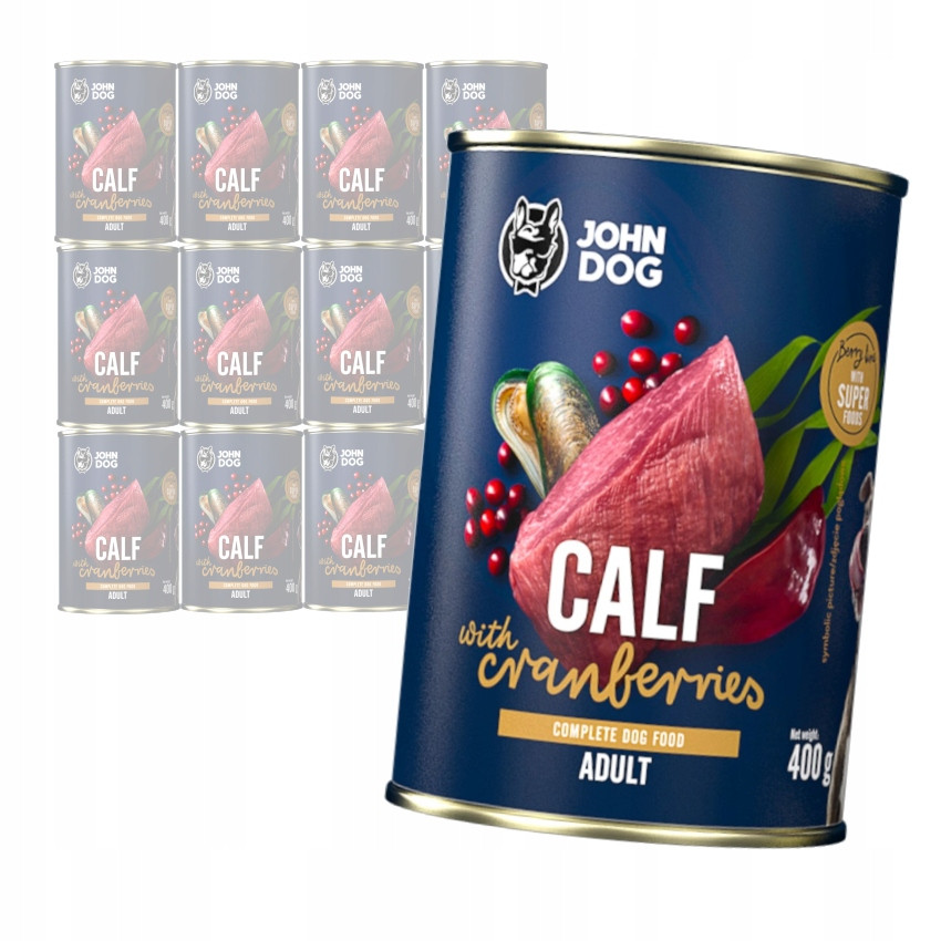 John Dog Adult Cielcina Žuravina Pro Psa 12x400g