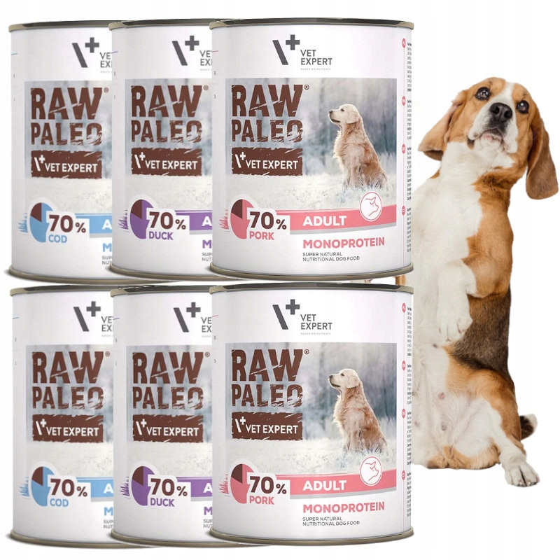 Raw Paleo Adult Monoprotein Mix chutí 6x800g Monoproteinová