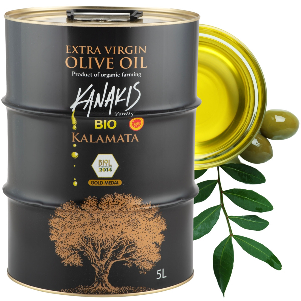 Extra panenský olivový olej z pelet Ekologický Bio 5L 2024/25