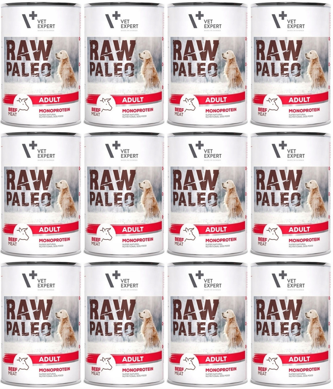 Vetexpert Raw Paleo Adult Beef 18x400g hovězí konzerva