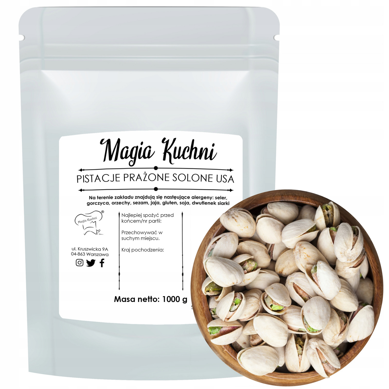 Pistácie Pražené Solené ve skořápce Premium 1kg