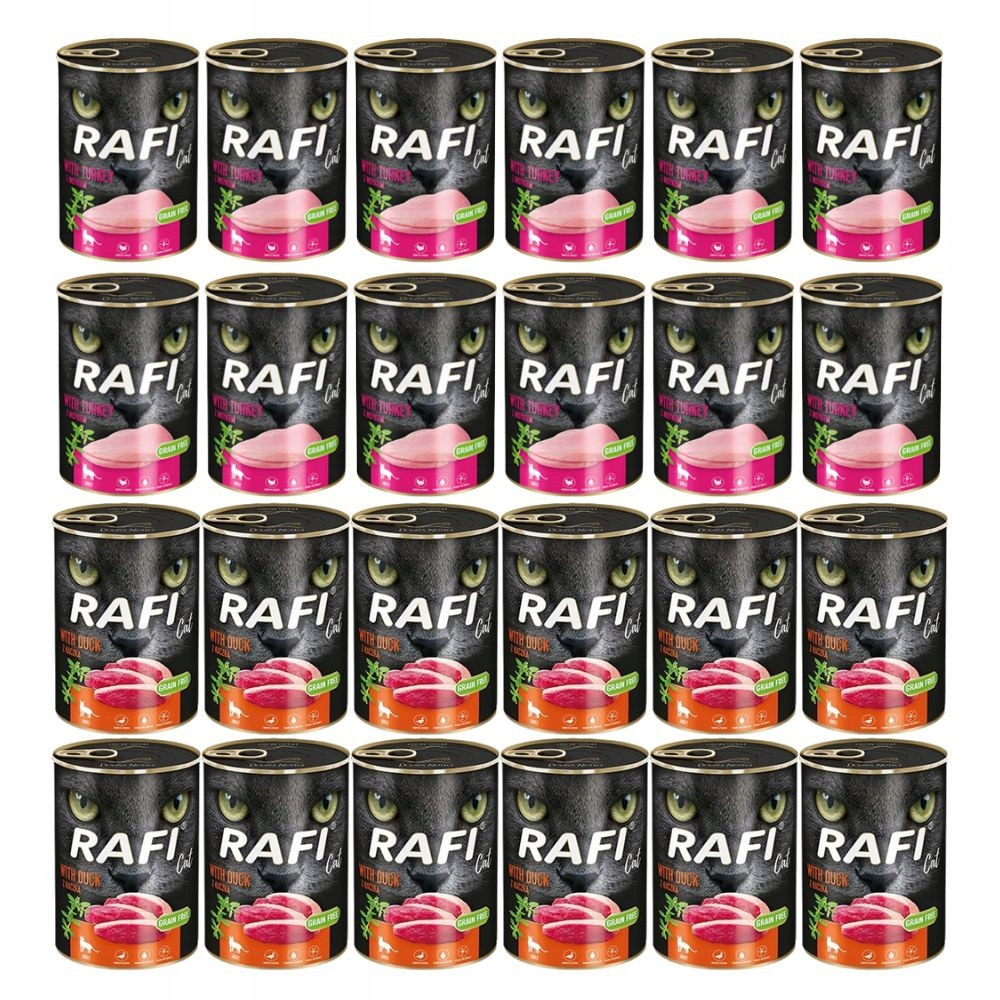 Krmivo mokré pro kočky Rafi Dolina Noteci kachna 12x400g
