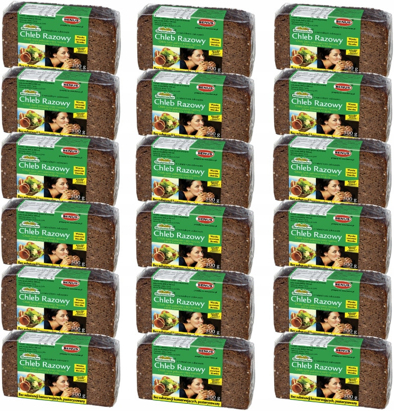 18X Benus Žitný Chléb Celozrnný Razový 500G