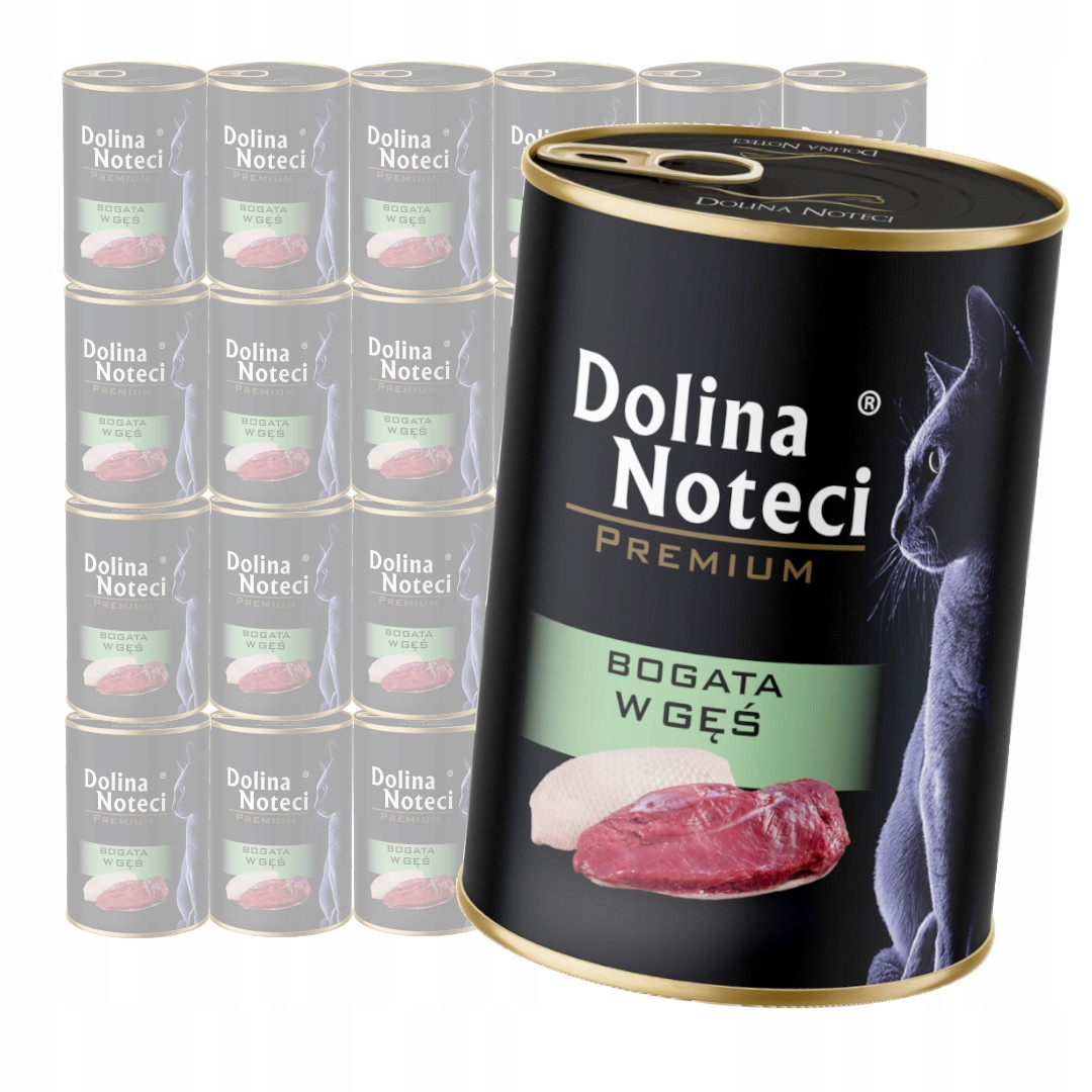 Mokré krmivo pro kočky Dolina Noteci kompletní Husa 400g Set 23+1