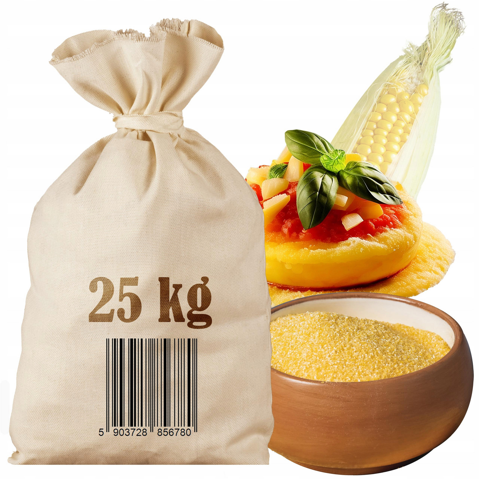 Kukuřičná krupice 25kg Kaše přírodní sáček