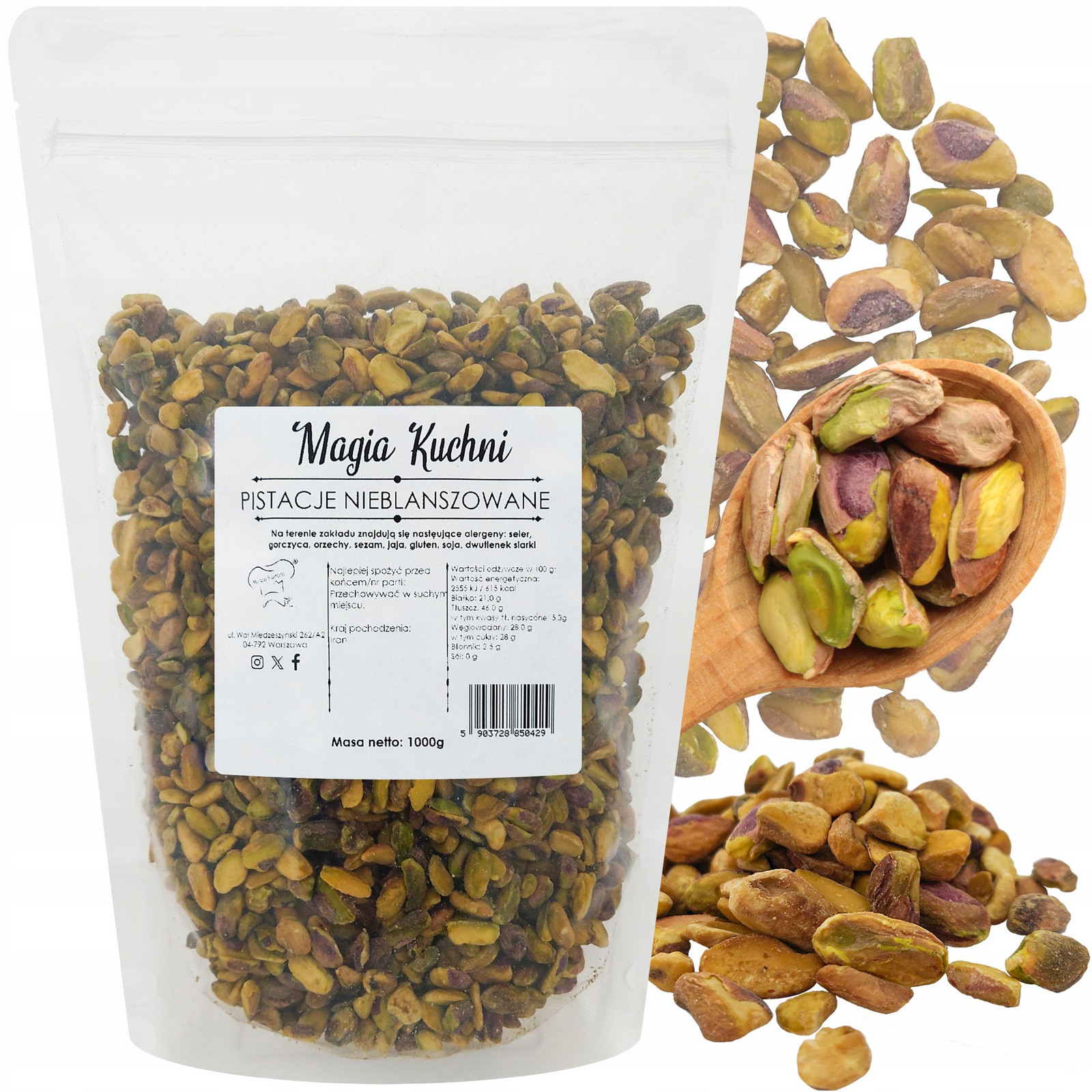 Pistácie Surové Neblanšírované 1kg Loupané Čerstvé