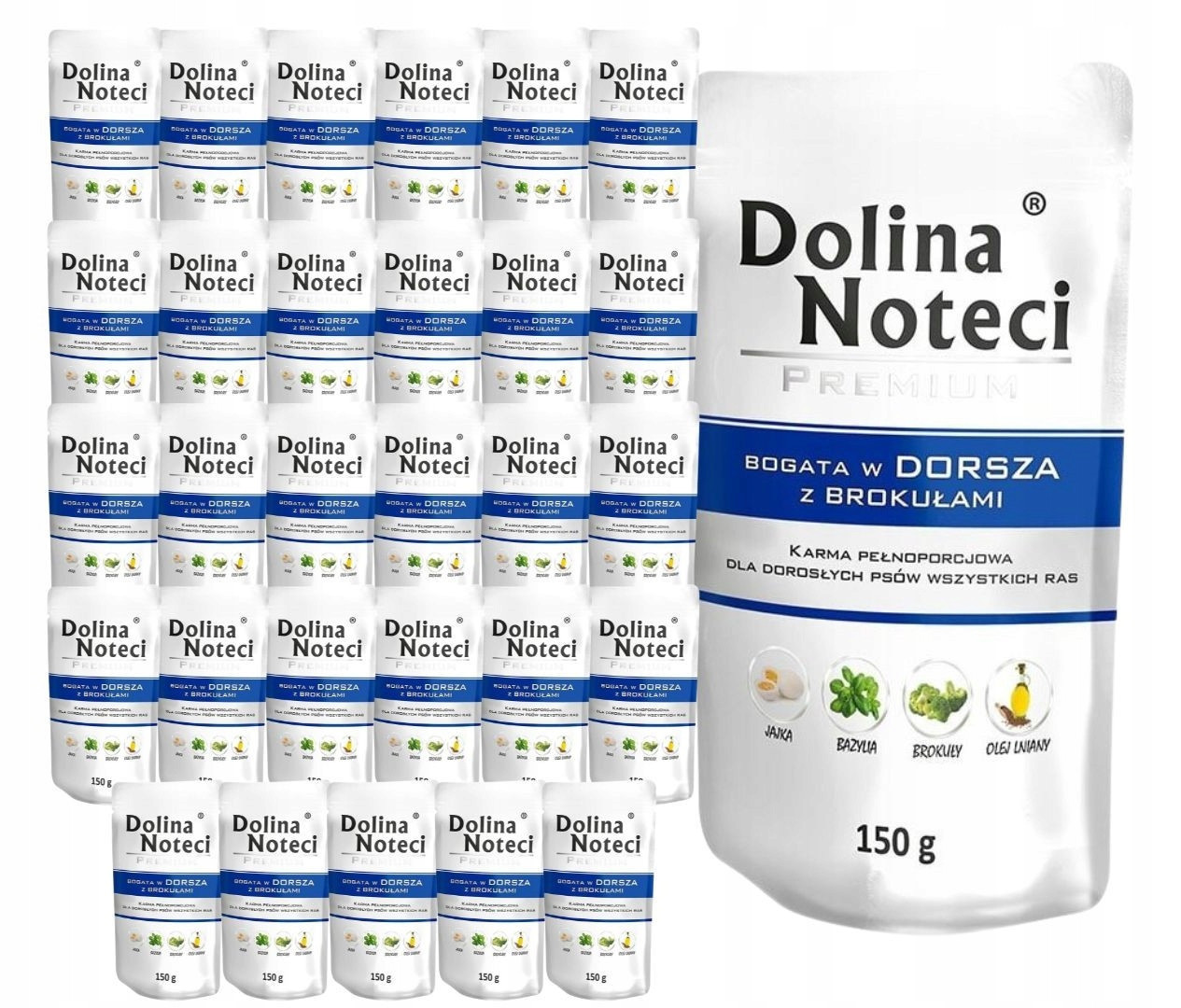 Dolina Noteci Premium vlhké krmivo pro psy bohaté na tresku a brokolici 20x150 g