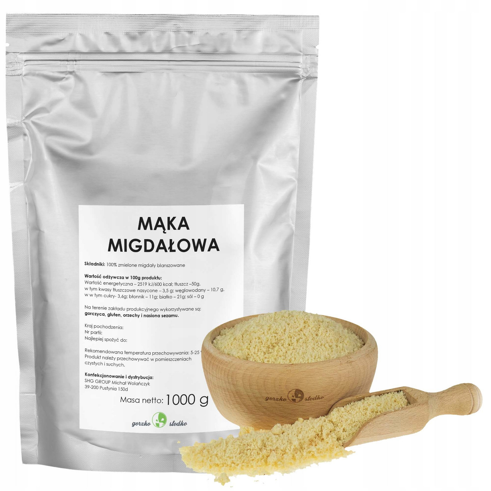 Migdalová mouka mleté mandle 1kg