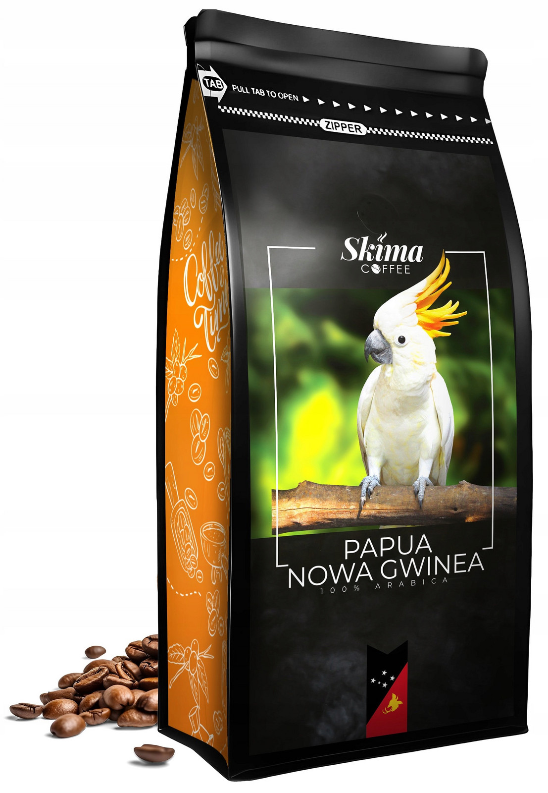 Káva zrnková 1kg Papua Nová Guinea 100% Arabica Čerstvá do kávovaru+BONUS