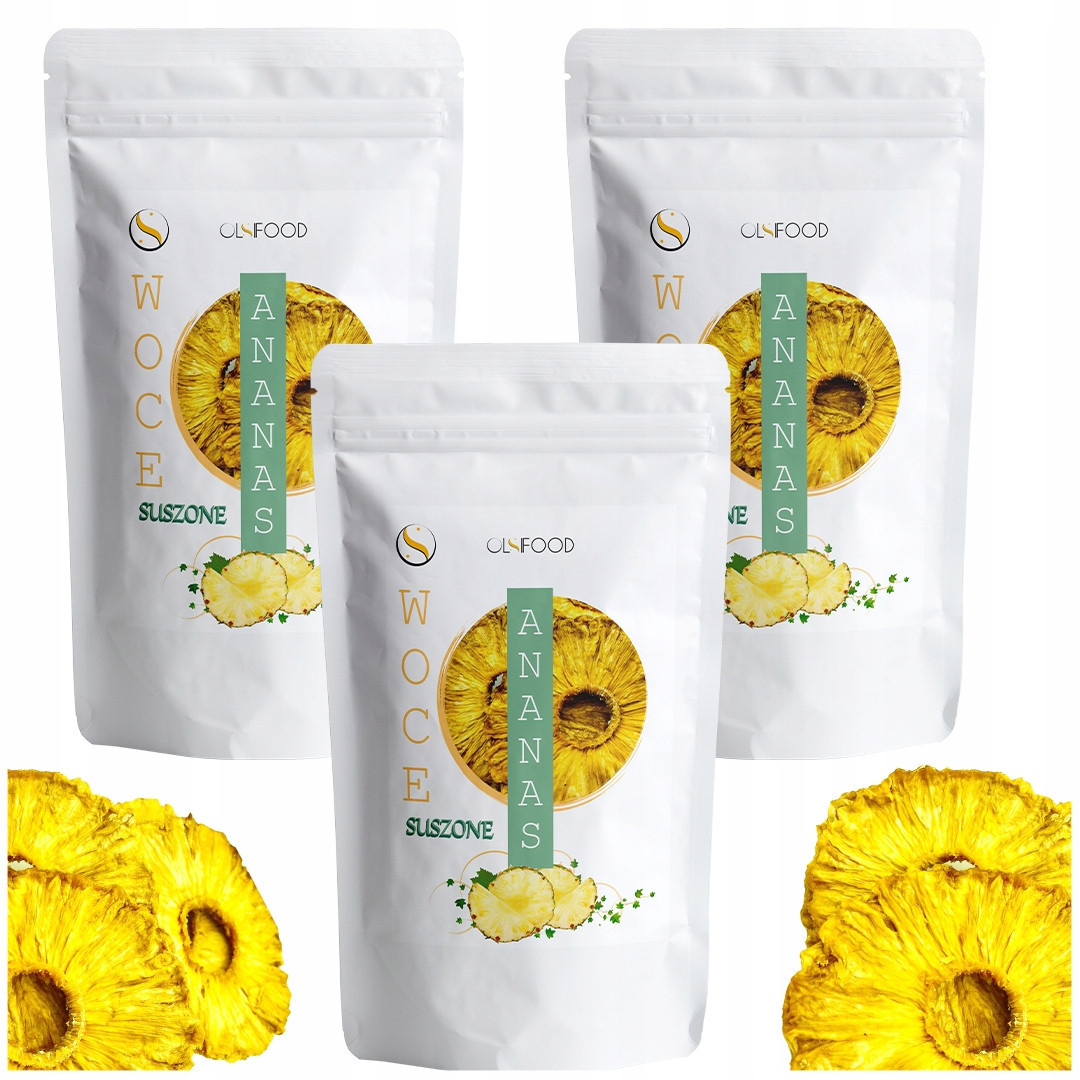 3 x Ananas Sušený Bez Cukru Přírodní |