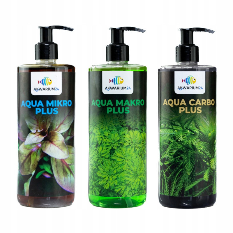 Sada Hnojiv Pro Akvárium Mikro, Makro, Carbo Uhlí V Tekutině CO2 3x500ml