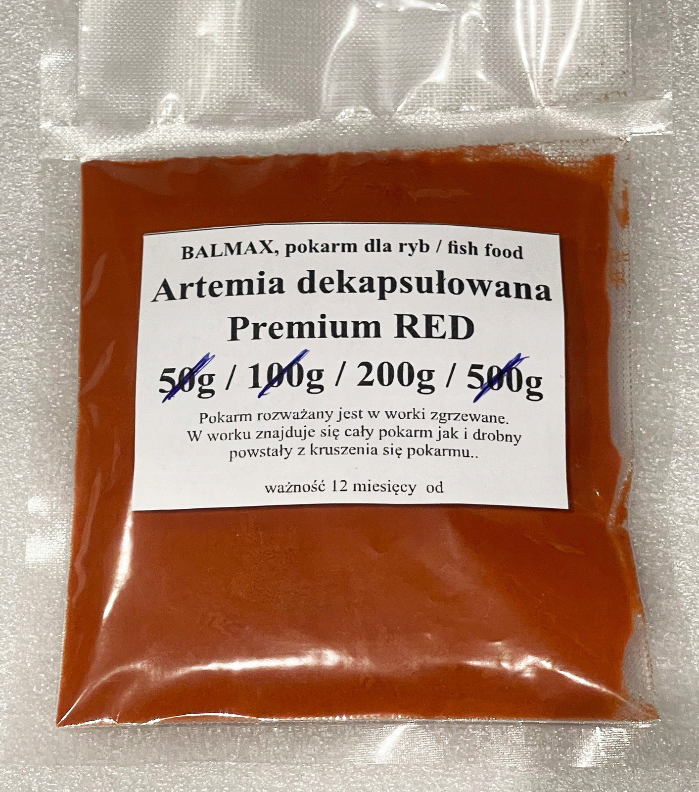 Balmax, Artemia dekapsulovaná Premium Red, bez skořápky, pro ryby, 200 g