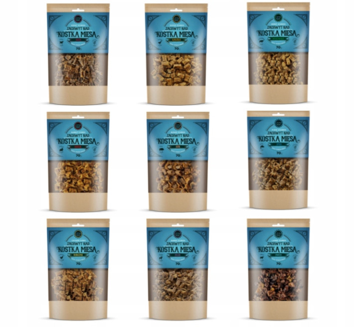 Třipky Nad Kostkou Masa MIX Chutí 9x70g