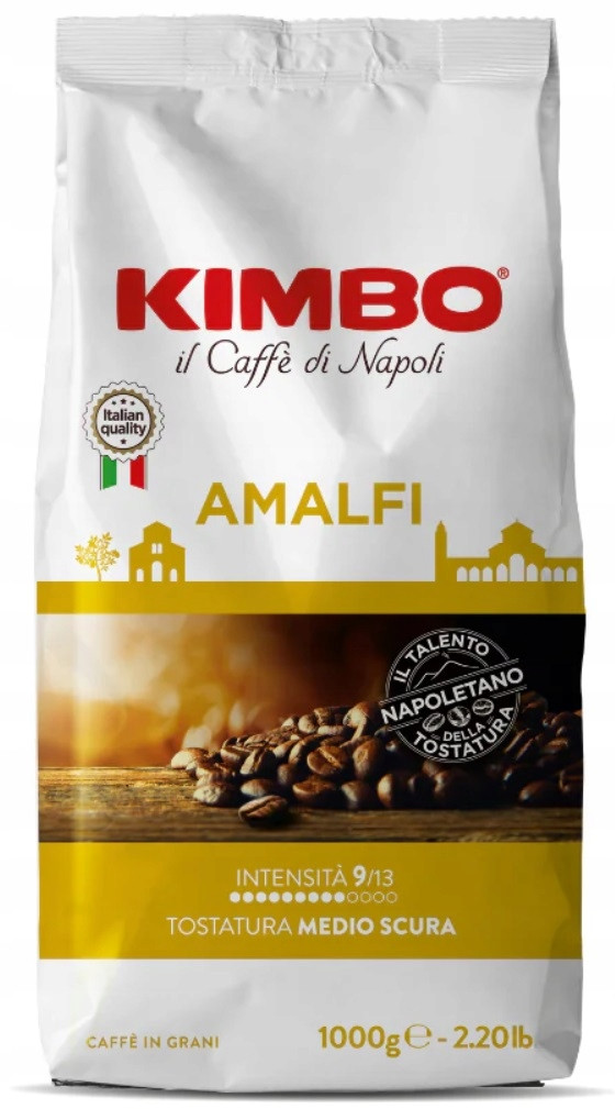 Káva do kávovaru z italské pražírny Kimbo Amalfi 100% Arabica 1kg