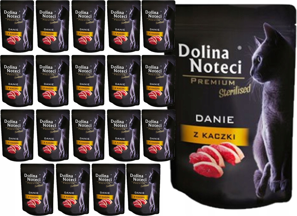 Mokré krmivo pro kočky Dolina Noteci Premium Sterilised Kachní krmivo 20x85 g