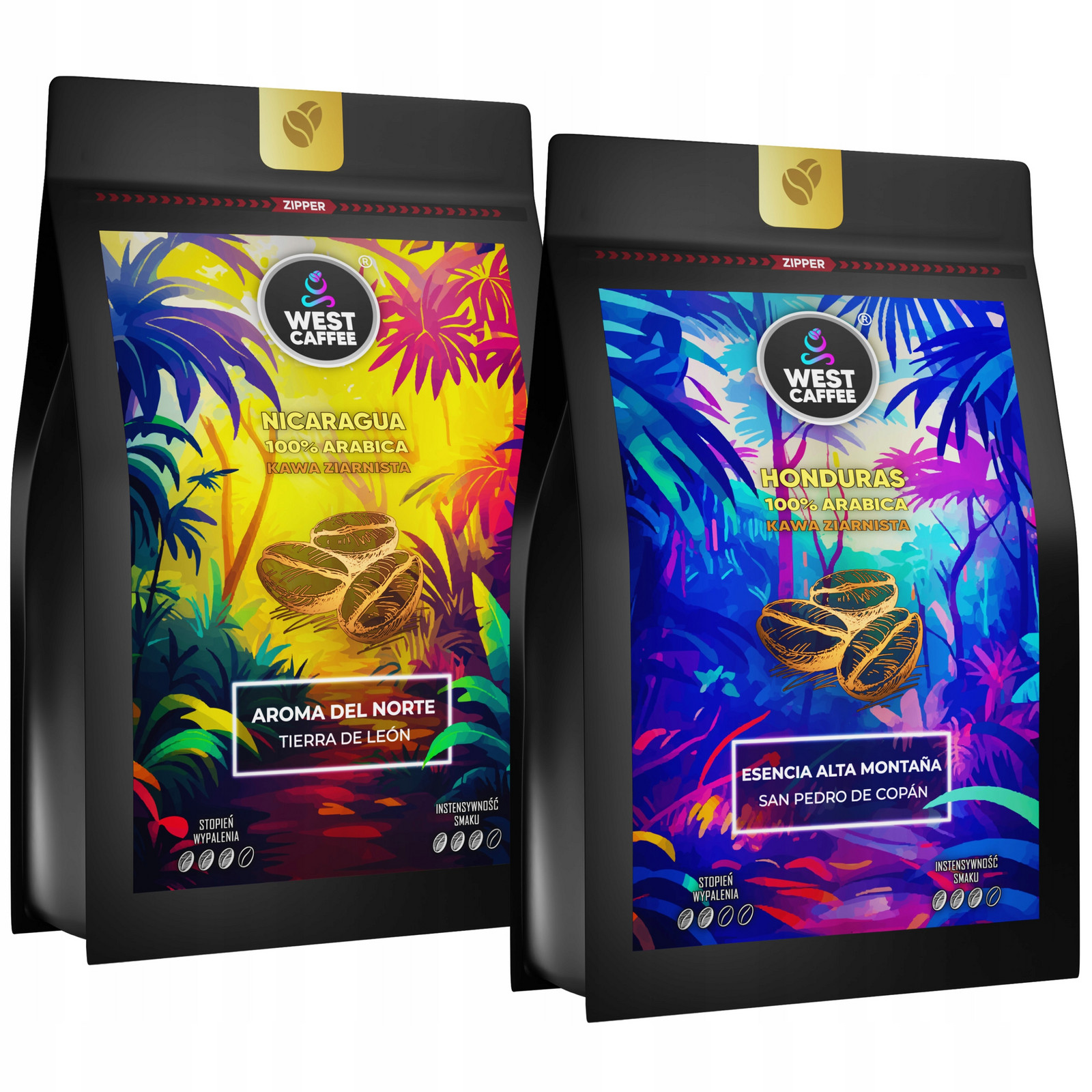 Káva Zrnková Sada 4x250g Honduras Nikaragua Brazil Kostarika MIX