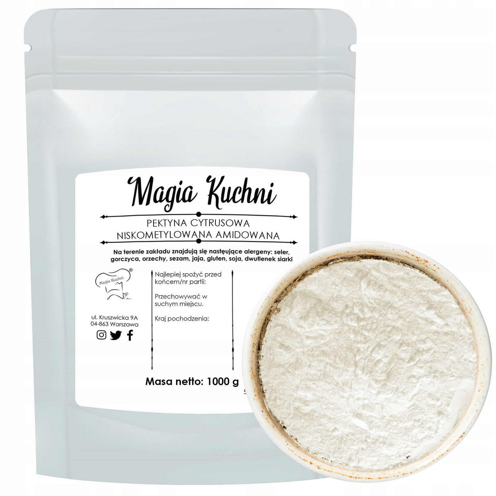 Citrusový Pektin 1kg amidovaný na džemy Přírodní Želírující prostředek