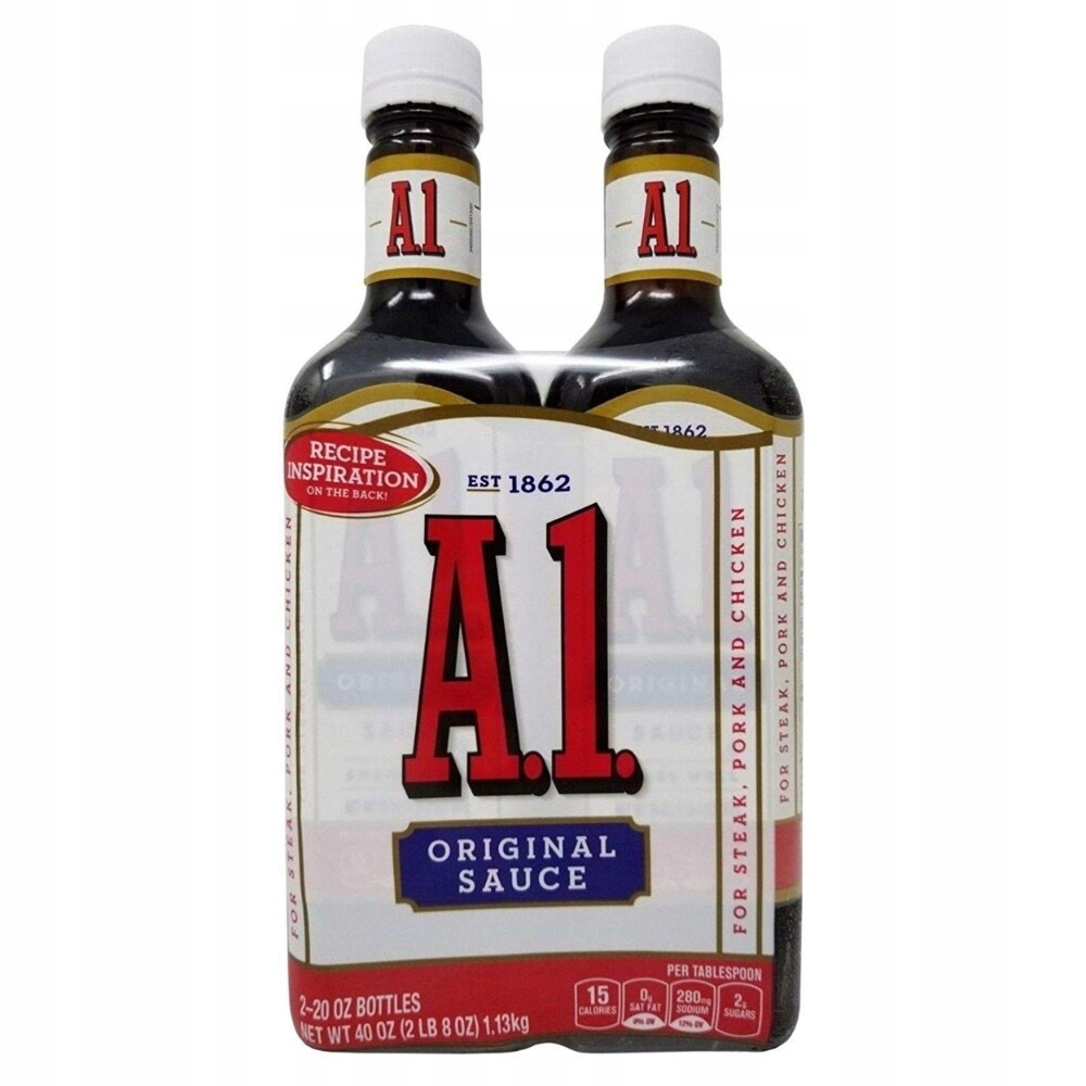A1 Original Steak Sauce. 2 x 566 ml Omáčka marináda Usa