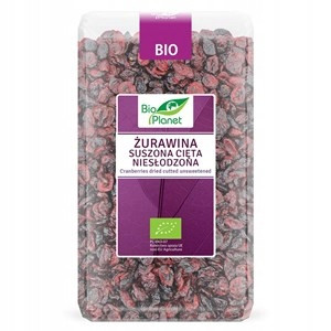 Brusinky Sušené Půlené Neslazené Bio 1 kg Bio Planet
