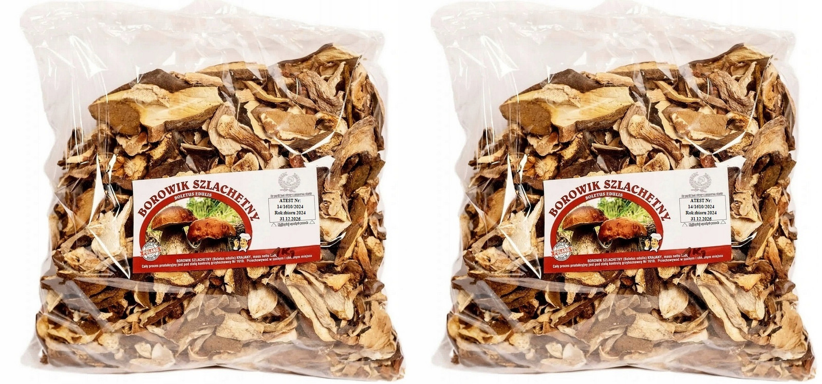 Hříbek pravý Krájený 10kg Polský Atest 2024 Nová Sklizeň sušené houby