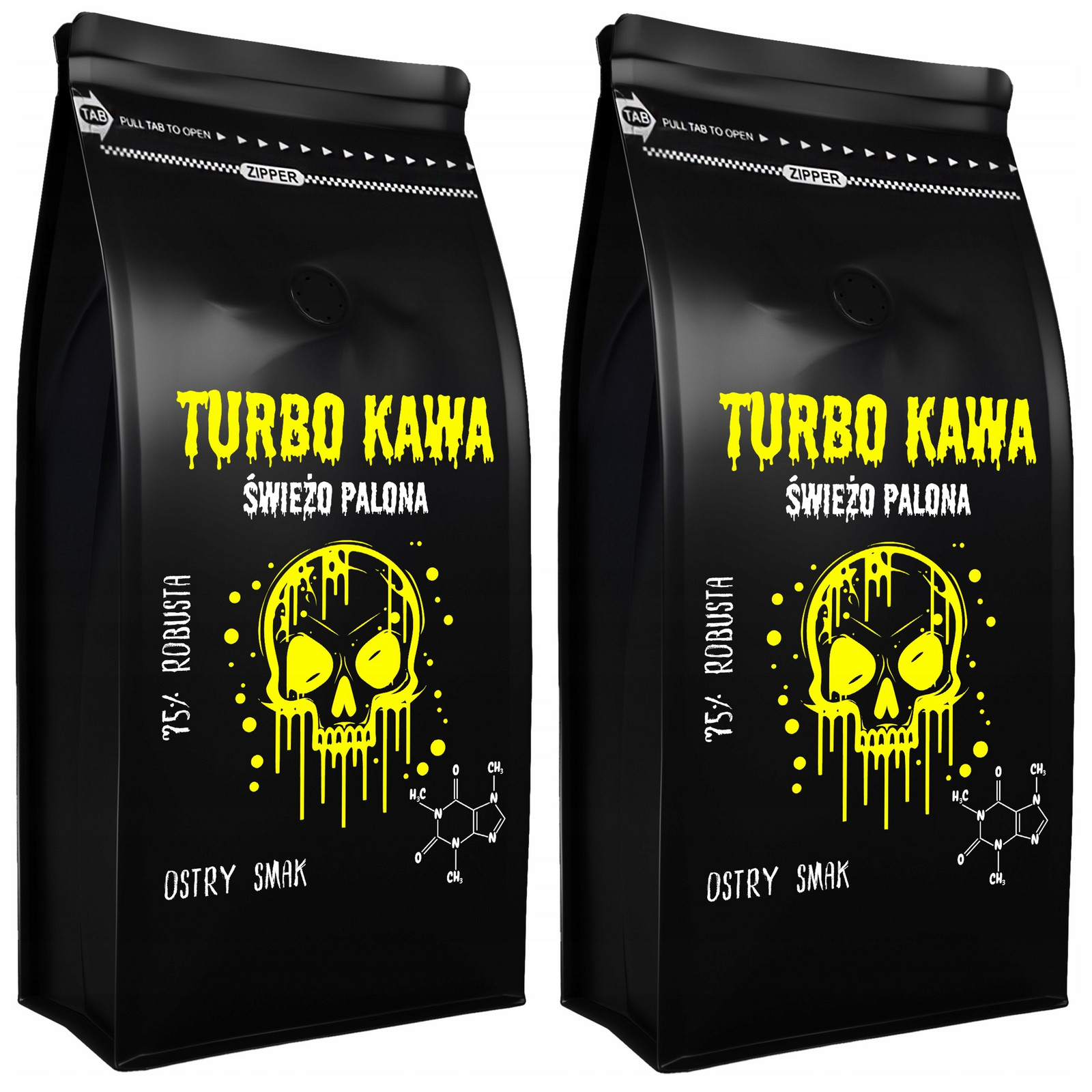 Turbo Káva zrnková Do kávovaru 2x1kg 75/25 Robusta/Arabica Ostrá Chuť