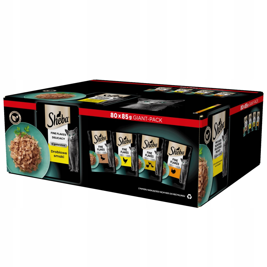 Sheba Selection Slices Drůbeží příchutě krmivo pro kočky v omáčce 80x85g