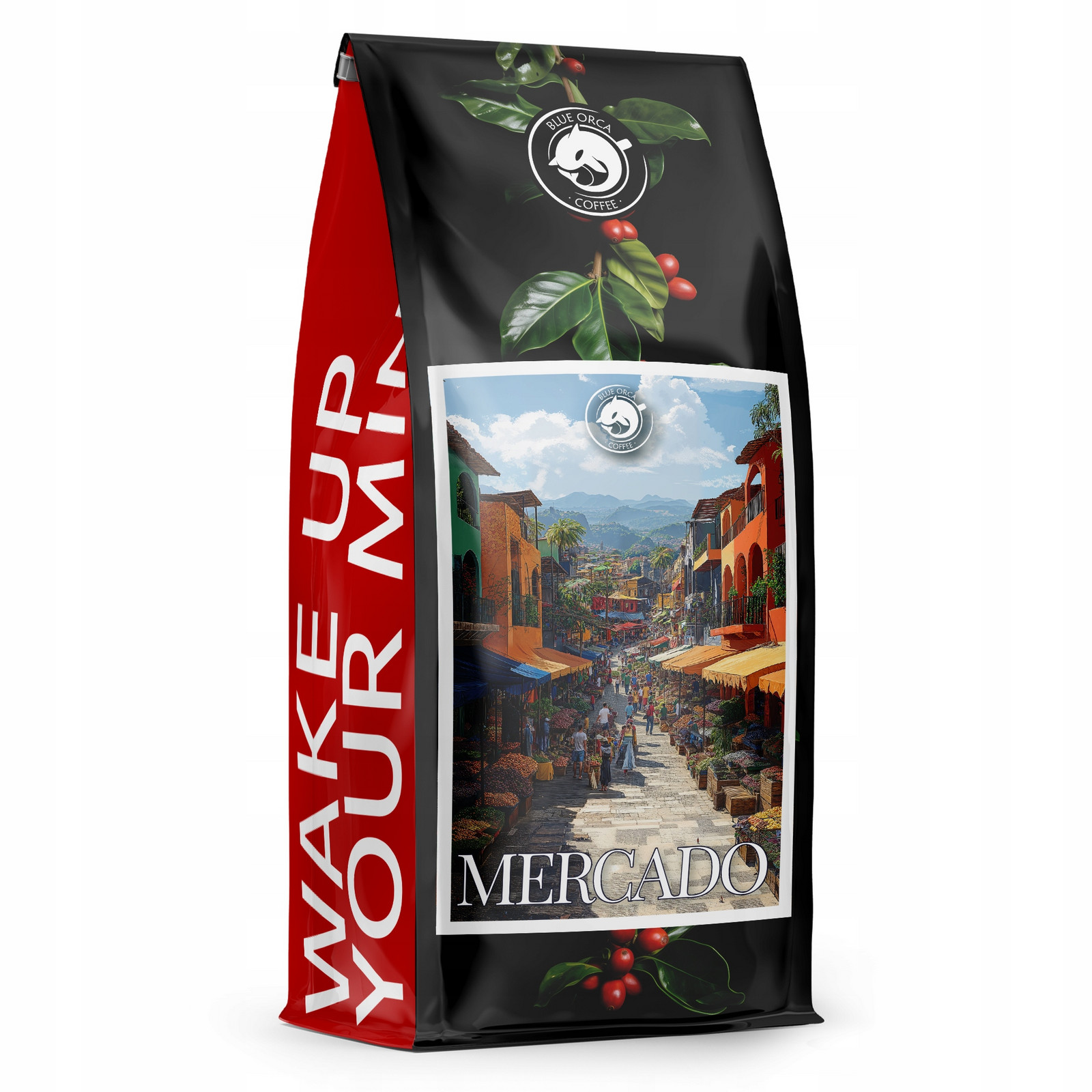 Káva zrnková 1kg Mercado 100% Arabica Čerstvě pražená Blue Orca Coffee