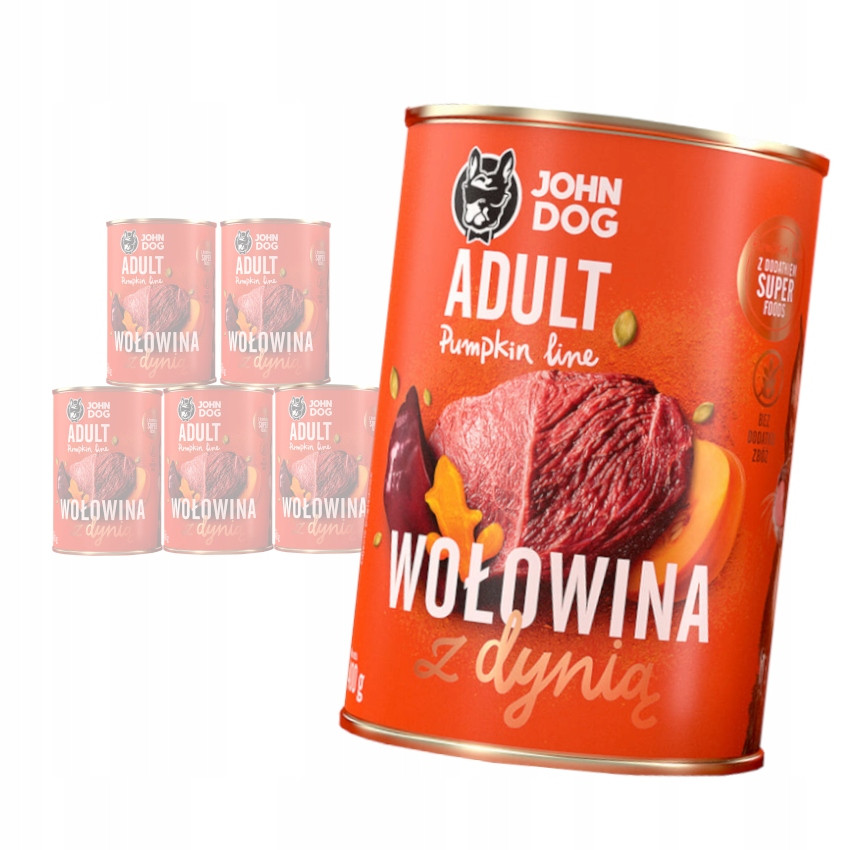 John Dog Krmivo Mokré Pro Psa Hovězí Dýně 6x400g
