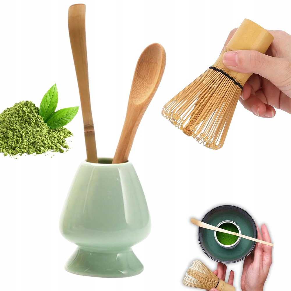 Čaje Matcha Startovací Sada Bambusový Nástroj Lžící Stojan Metla
