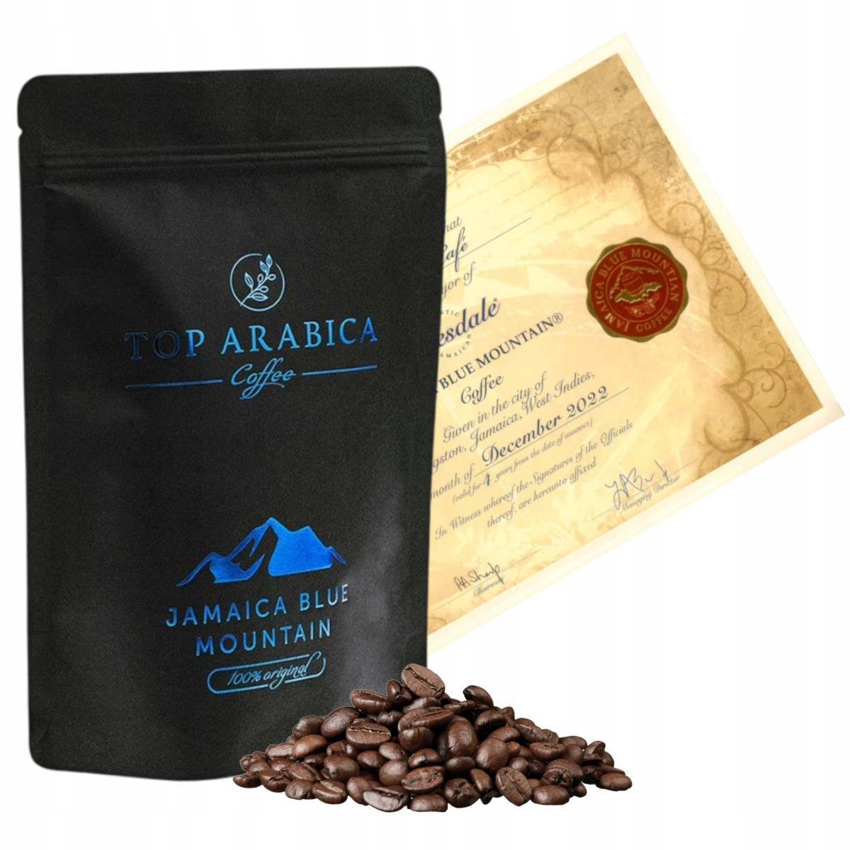 Káva zrnková Jamaica Blue Mountain 250g Arabica 100% Certifikát