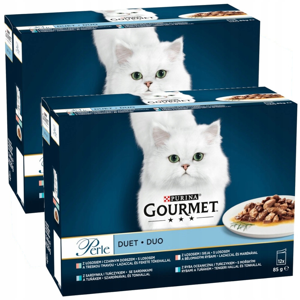 Gourmet Perle Duet Rybí Vlhké Krmivo Pro Kočky 24x85g