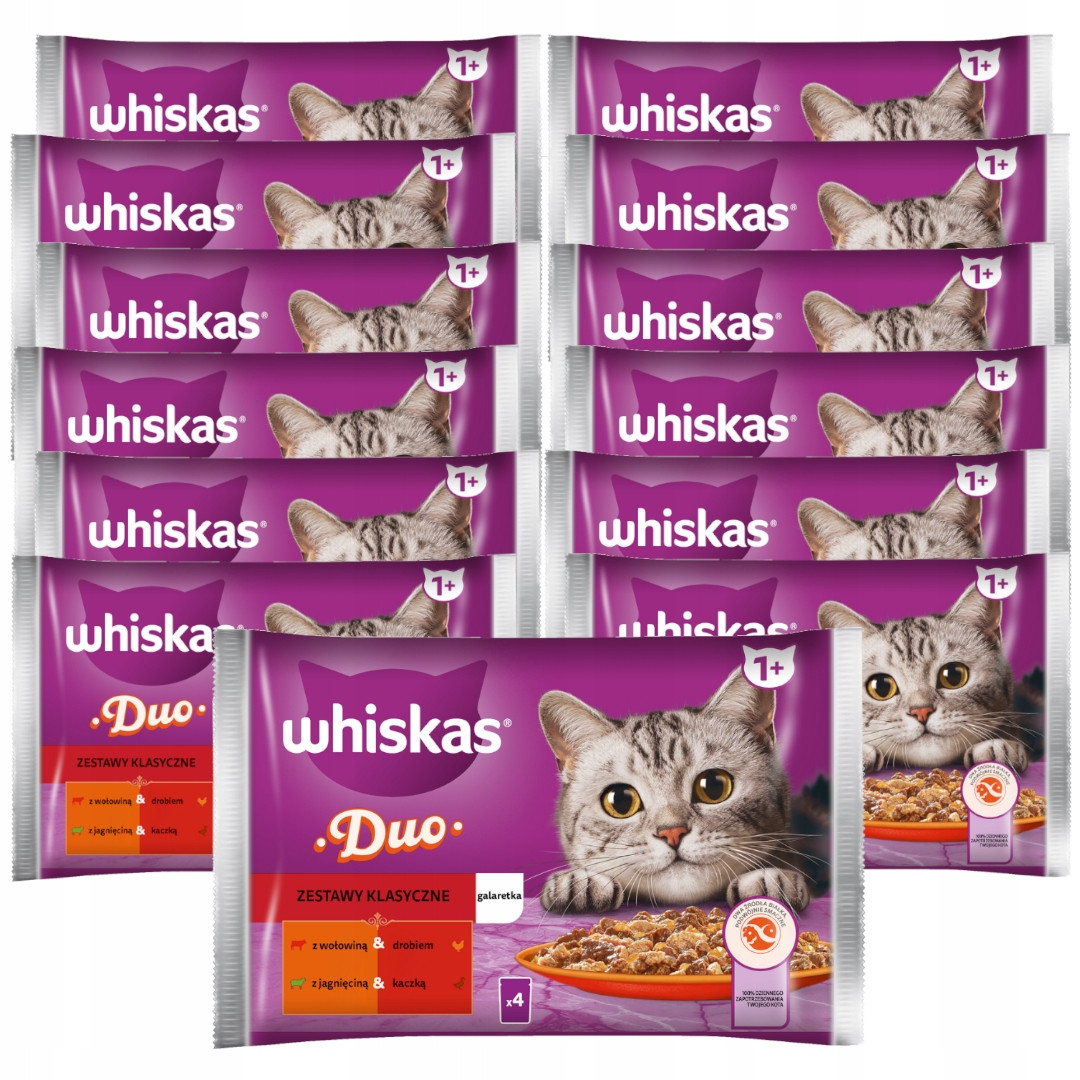 Whiskas Klasické Příchutě želé Sáčky 32x85g
