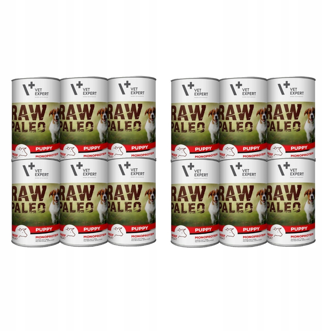 Vet Expert Raw Paleo Puppy Beef Hovězí 12x400G