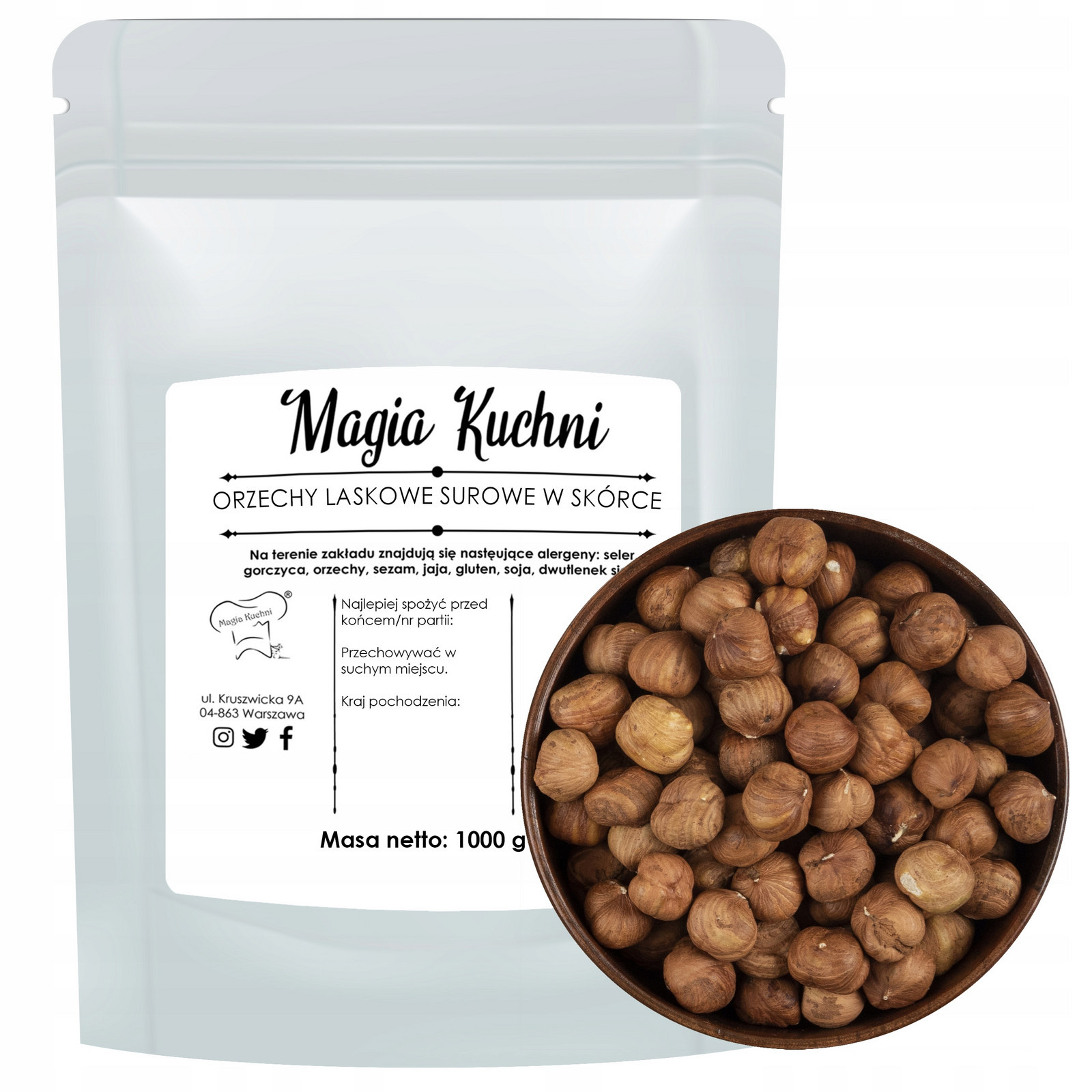 Lískové ořechy loupané 1kg Přírodní Velké Čerstvé