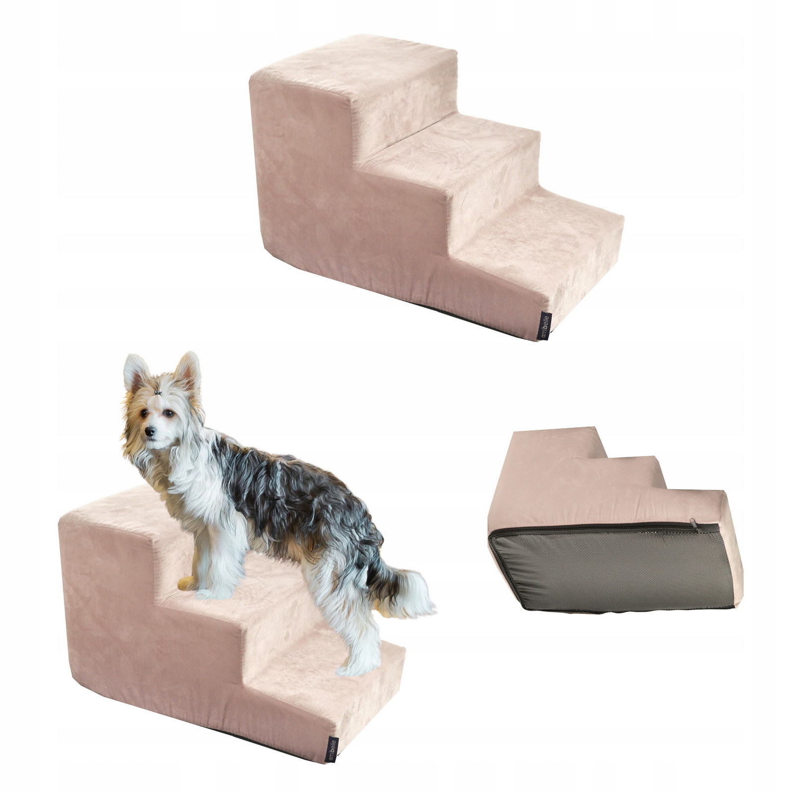 Schody pro psa kočku Rampa 30 cm 3 stupně Schody Plošina Protiskluzová