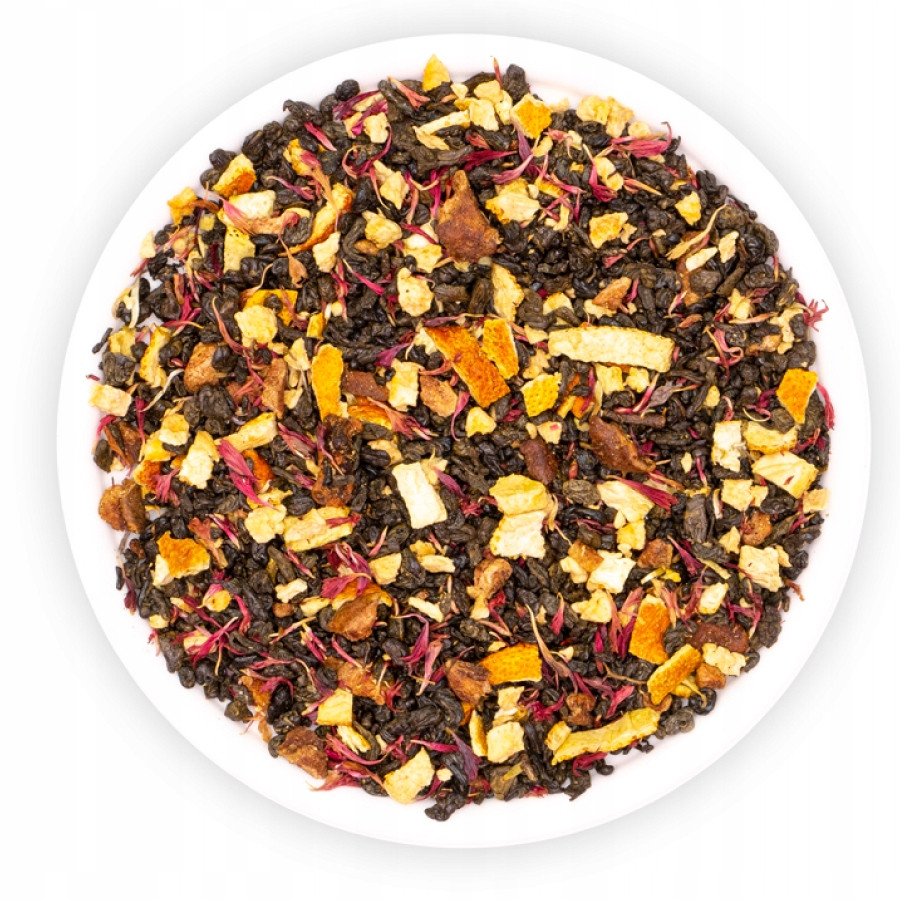 Čaj Zelený Listový Gunpowder Hruška Broskev Lupo Teaverso 1000G