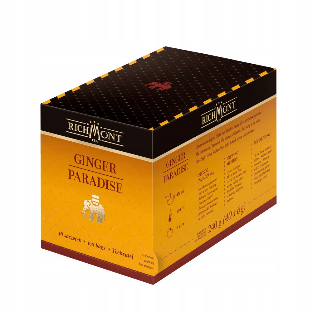 Richmont Ginger Paradise 40 sáčků Čaj Ovocno-bylinný Zázvor Skořice