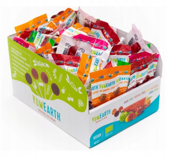 Lízátka ovocná Eko 100ks Yumearth Přírodní barviva Pro vegany