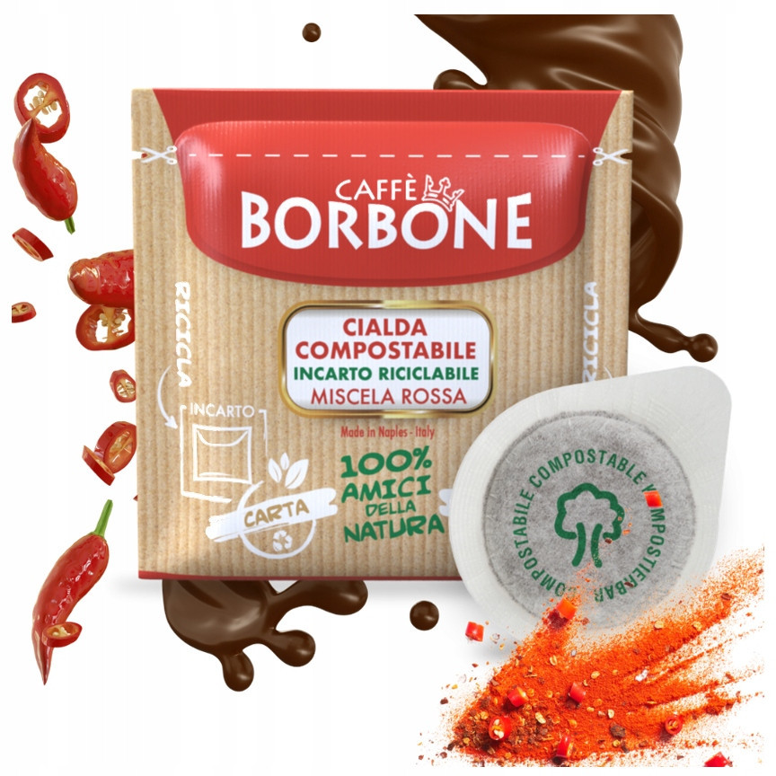 Kávové sáčky E.s.e. Borbone Rossa 150 Ks káva v sáčcích Italská čerstvá