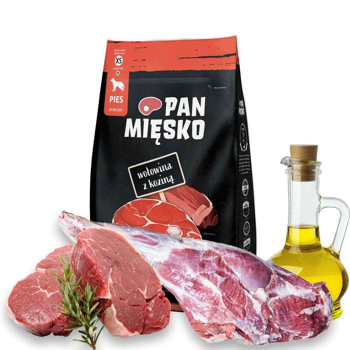 Pan Mięsko Hovězí s Kozinou 9kg Křupky Xs