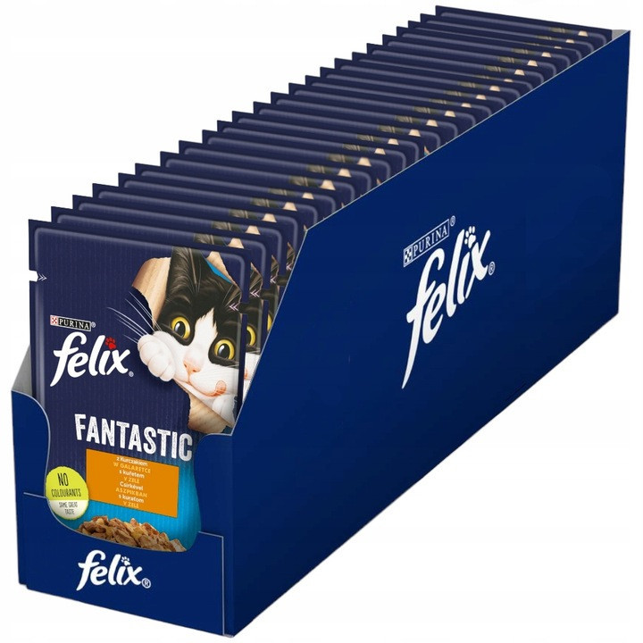 Felix Fantastické mokré krmivo pro kočky kuřecí rajčata v želé 26x85 g