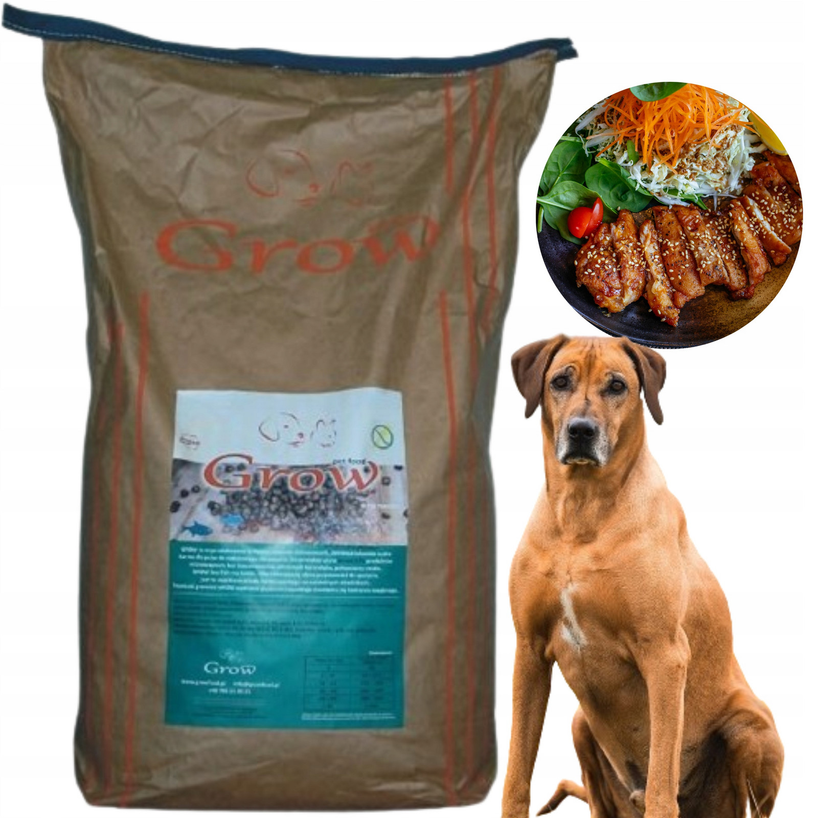 Grow Kachna S Rybou Junior S/m Hubertus Suché Krmivo pro štěňata 14 kg