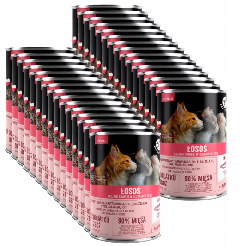 PetRepublic kousky v omáčce s lososem (sterile) 30x400g pro kočky