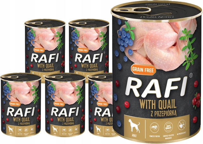 Krmivo mokré pro psy Rafi Dolina Noteci křepelka 12x400g